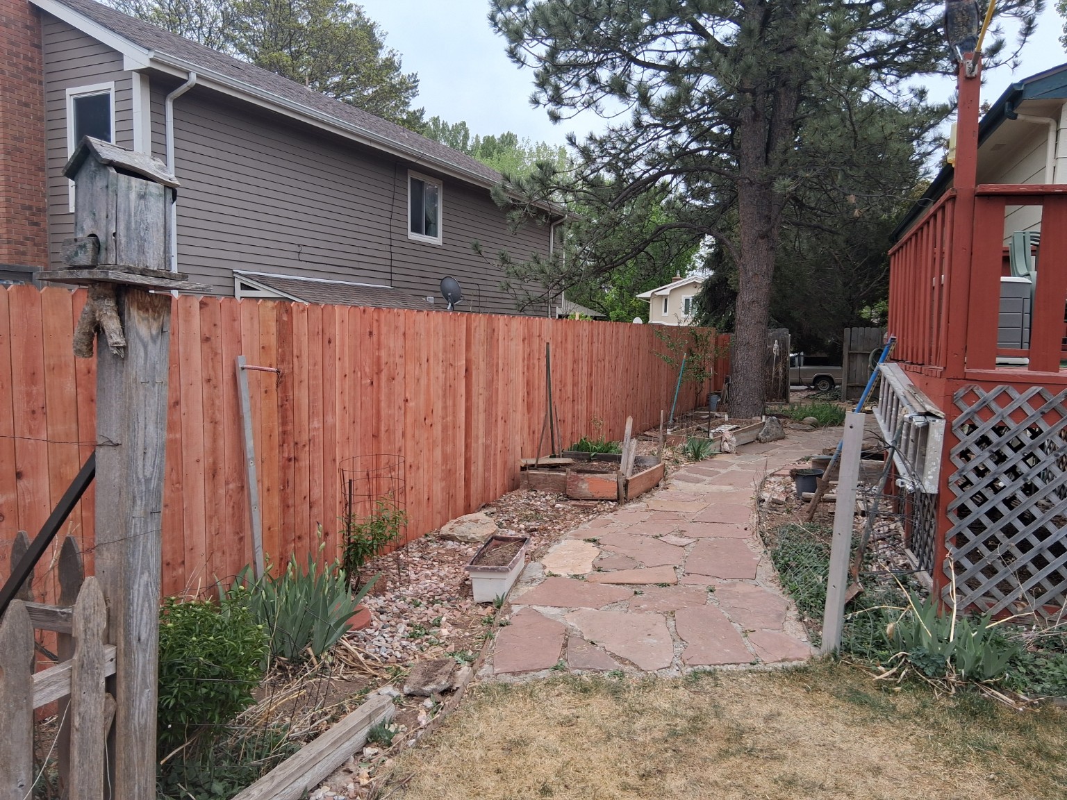 Finished side yard fence