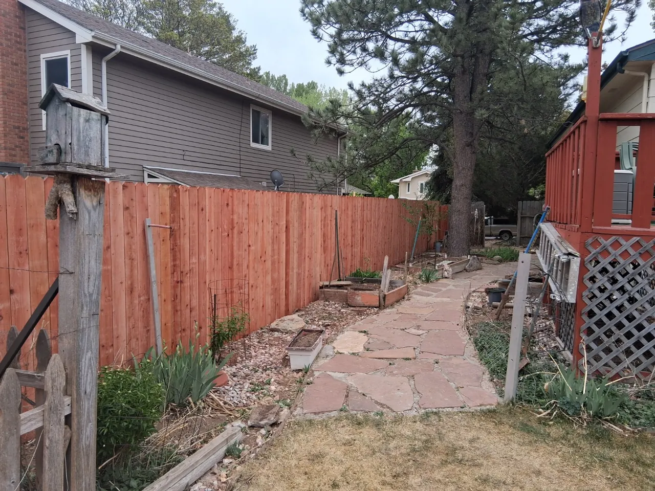 Finished side yard fence