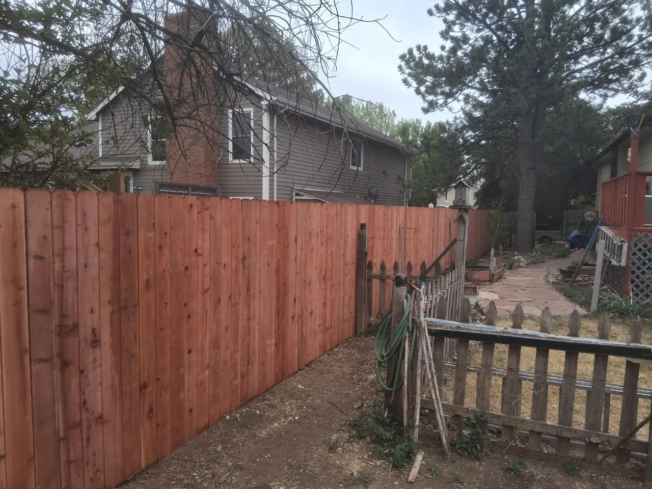Finished privacy fence