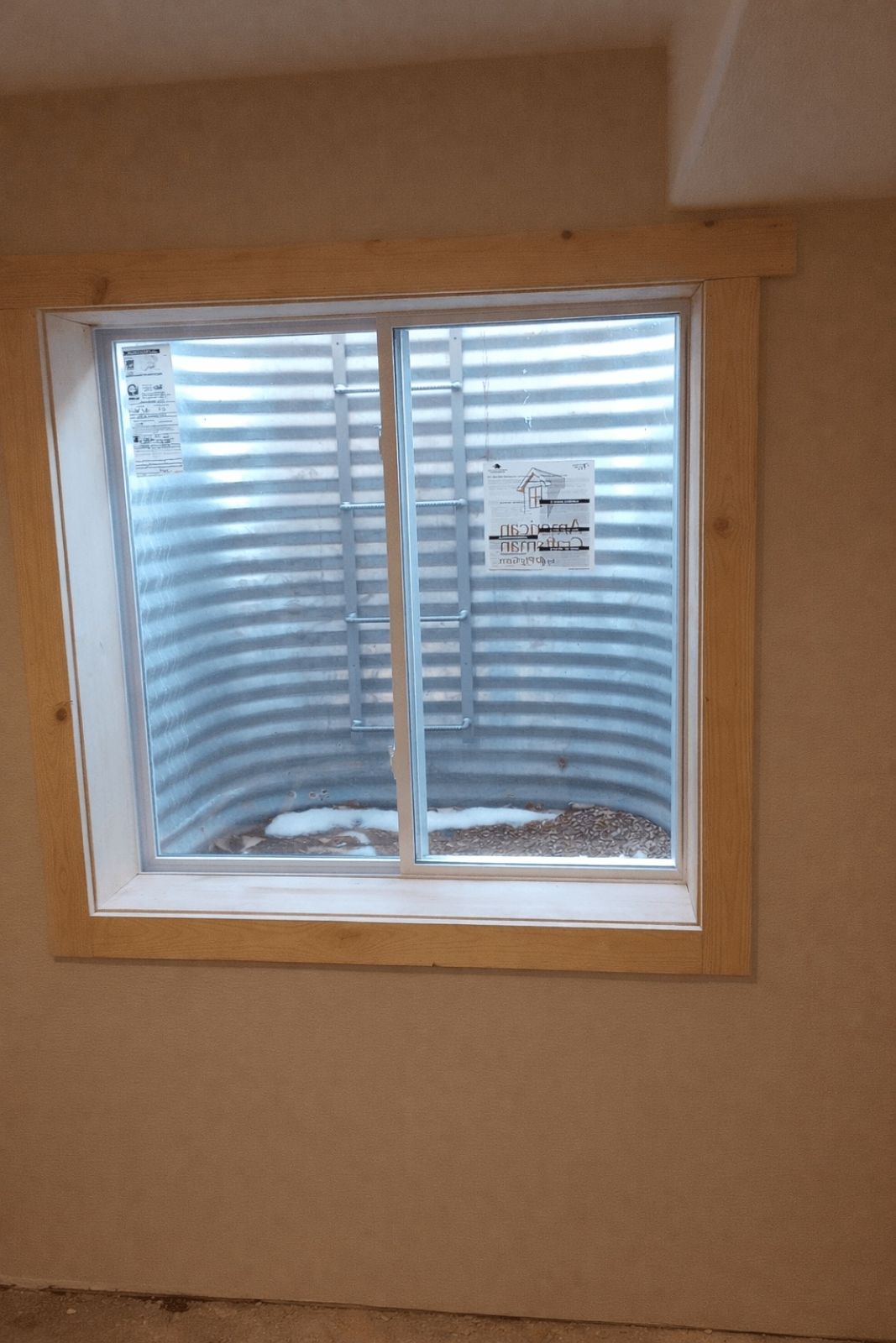 Basement window casing finish carpentry
