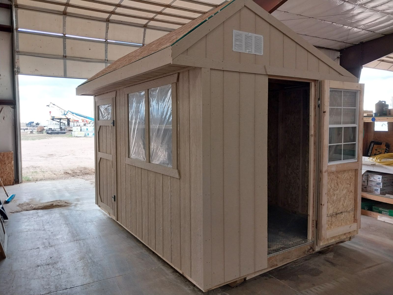 Chicken coop finish work