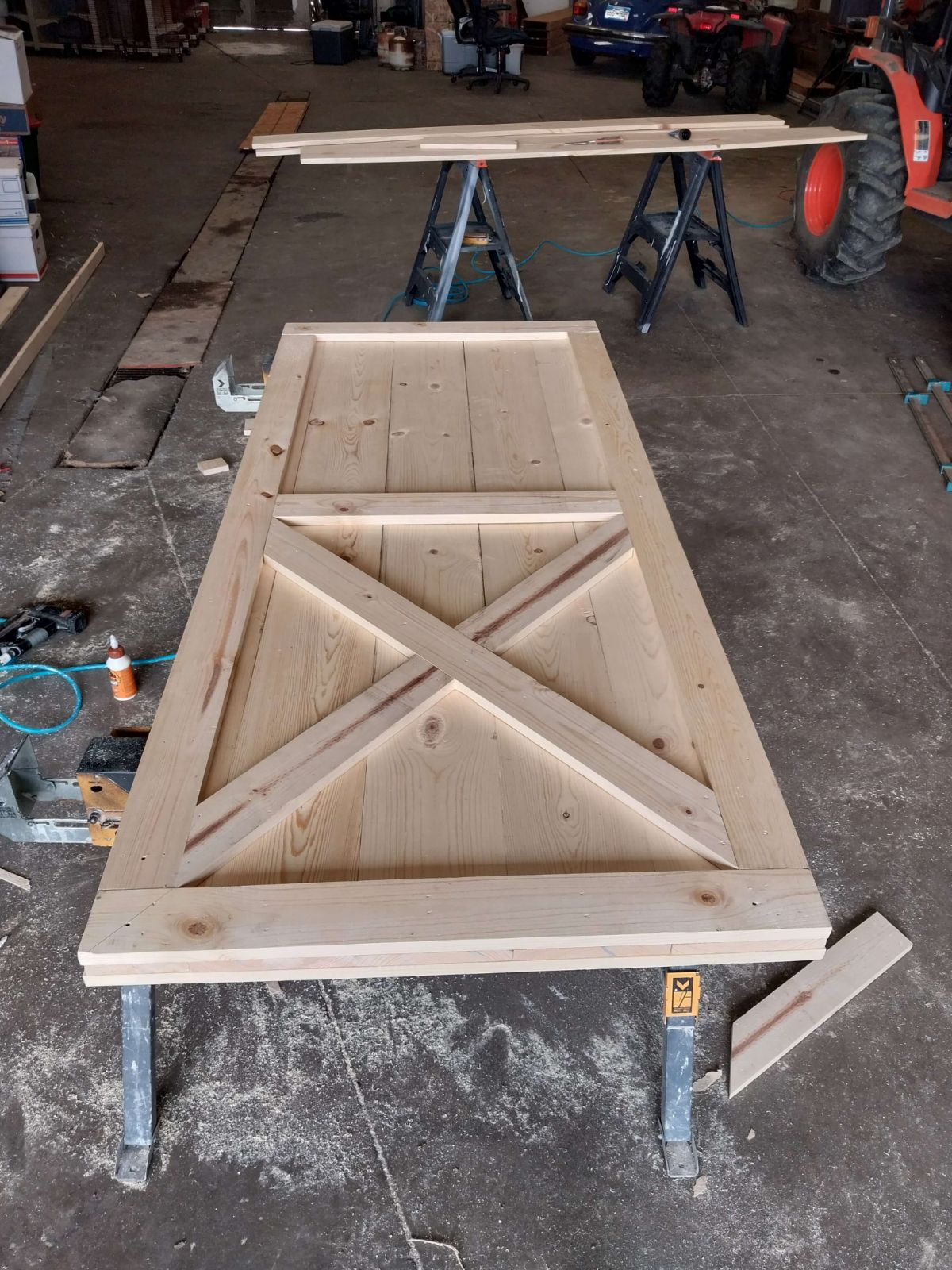 Custom barn doors detail