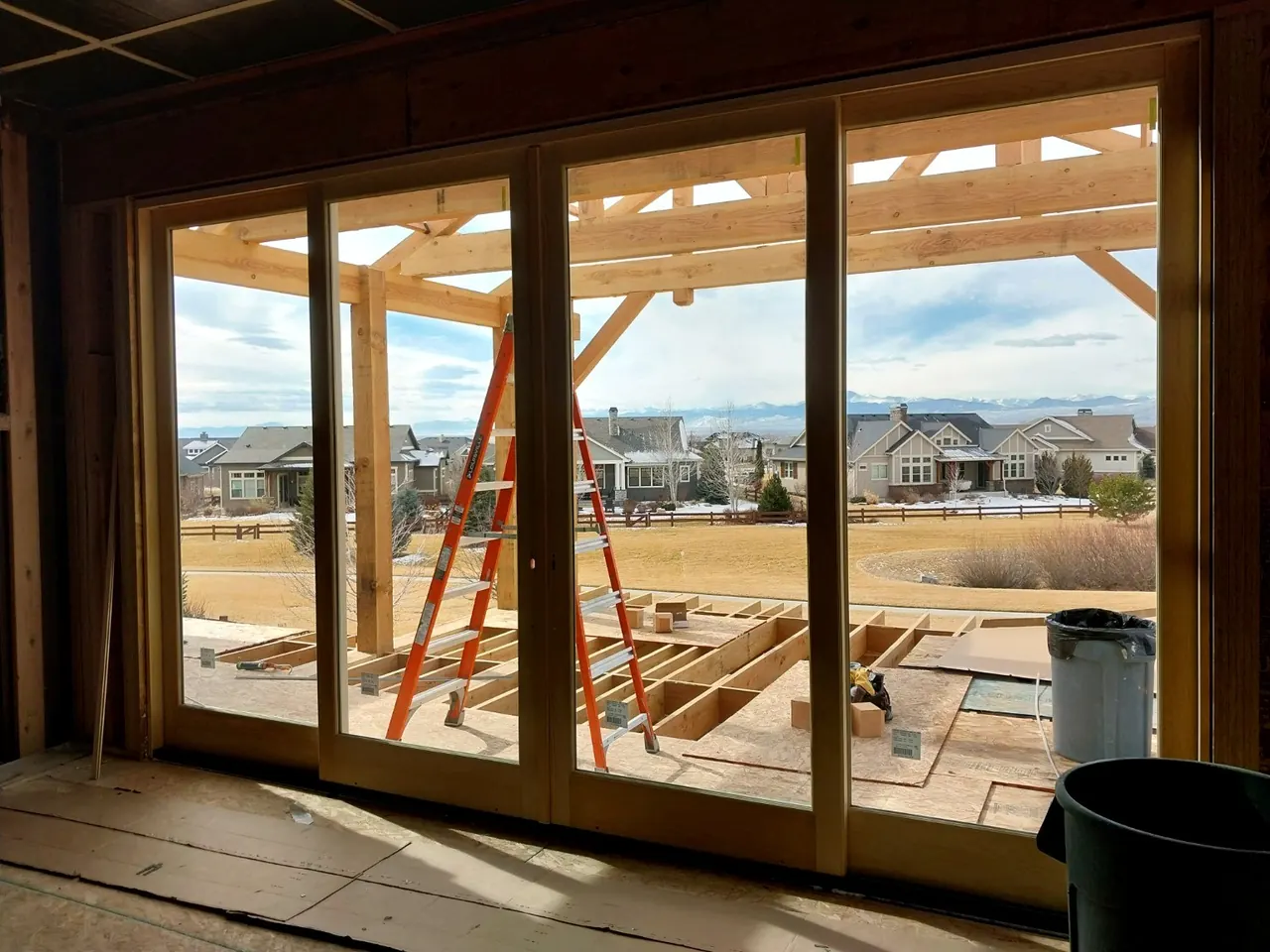 Large door system installed during Brady's construction career