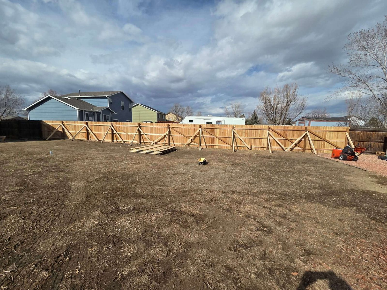 Privacy fence installation in Fort Collins